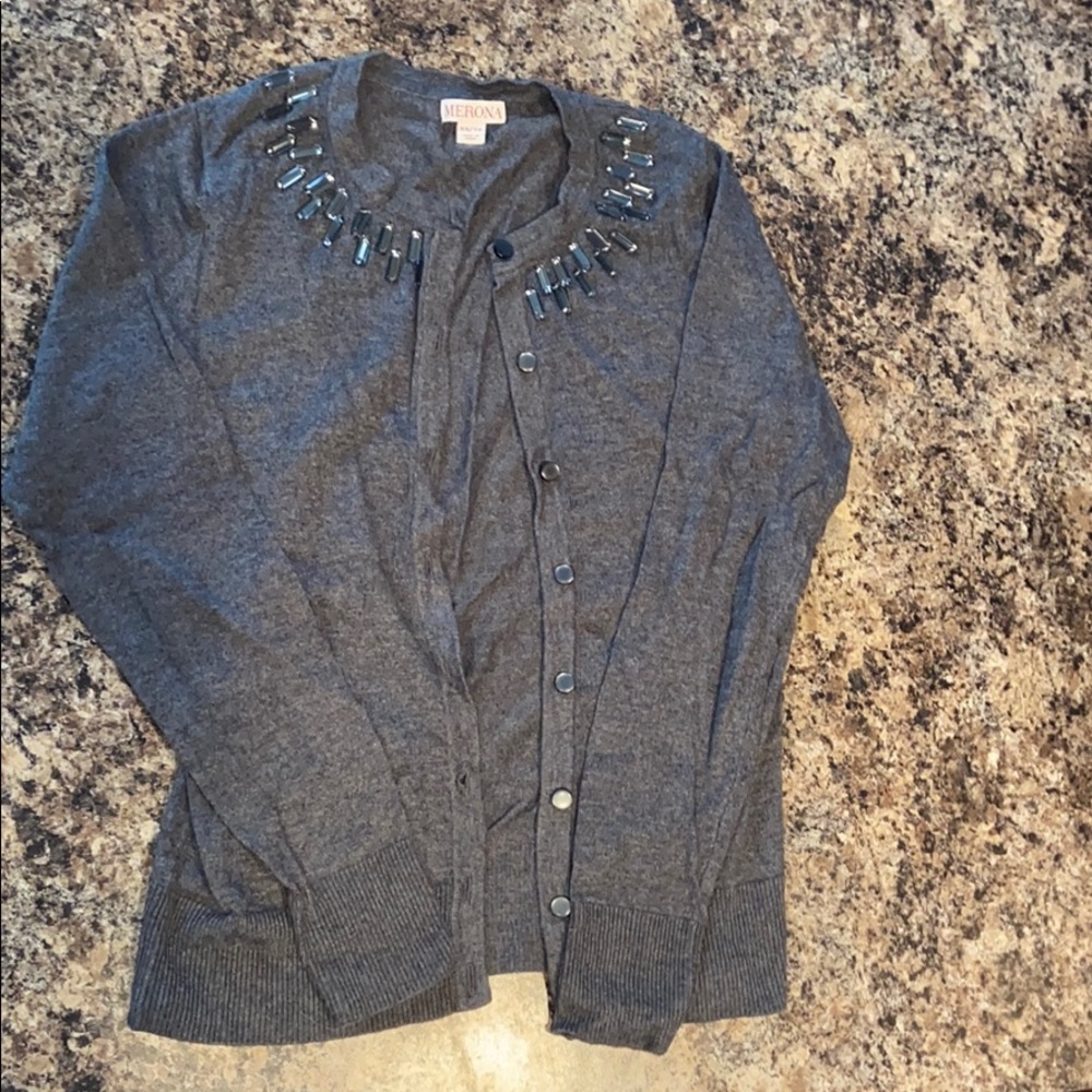 Cardigan with jewel embellishments